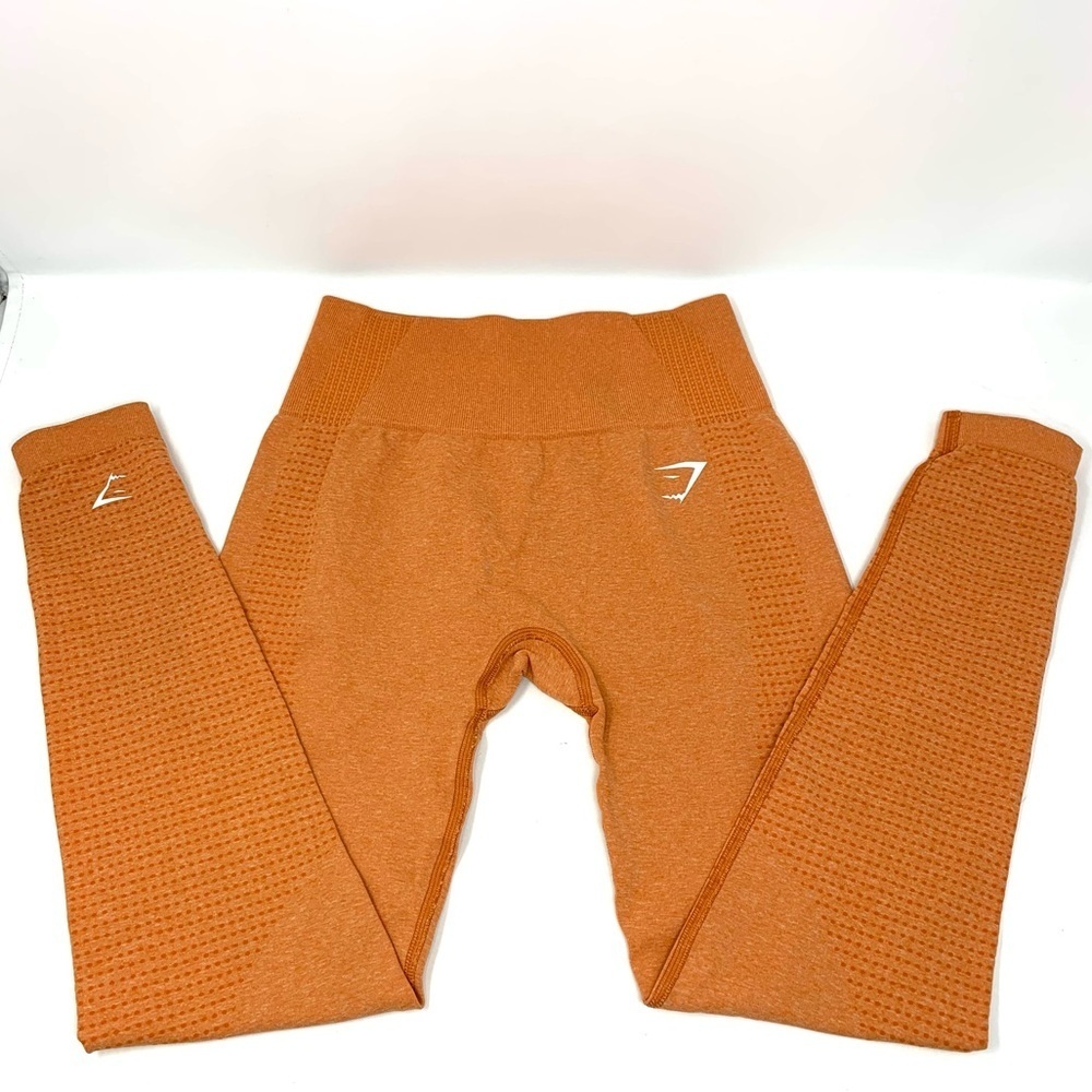 Gymshark Vital Seamless Marled Apricot Leggings Active Sport Pants Small - Picture 10 of 15